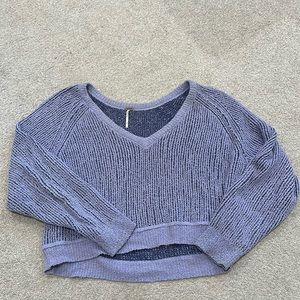 Free People V-neck crop sweater